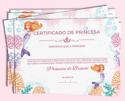 Pack Certificados de Princesa