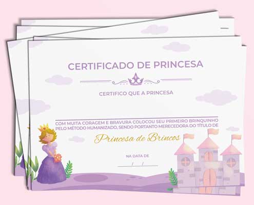 Pack Certificados de Princesa