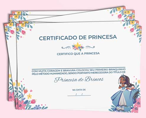 Pack Certificados de Princesa