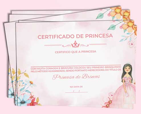 Pack Certificados de Princesa